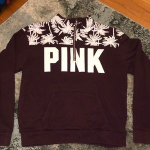 Pink quarter zip sweatshirt size medium